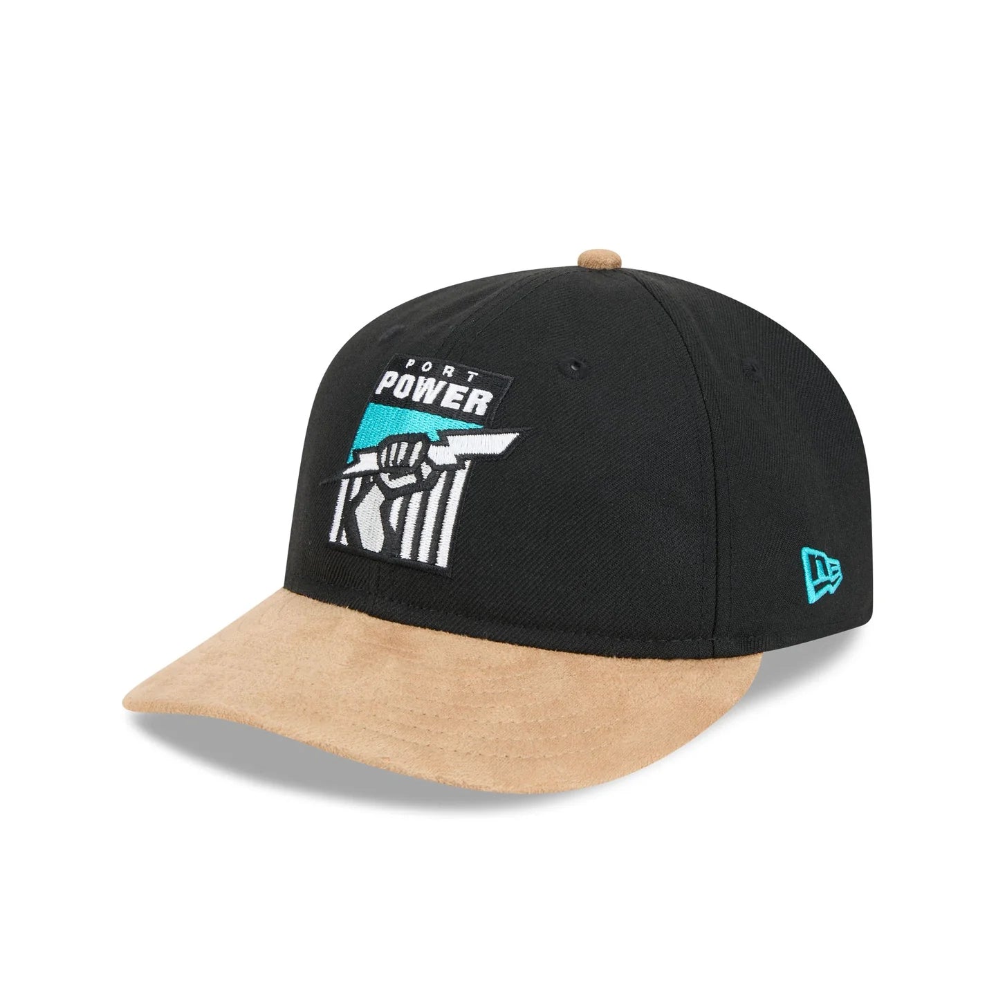 Port Adelaide Power Hat - AFL 2025 Retro Contrast Suede 9Fifity Strapback Cap - New Era